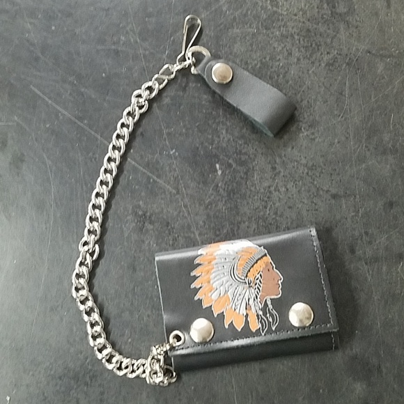 Other - Leather trifold bikers wallet